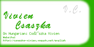 vivien csaszka business card